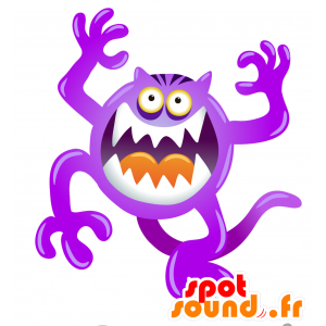 Mascota del monstruo morado. criatura púrpura - MASFR029721 - Mascotte 2D / 3D