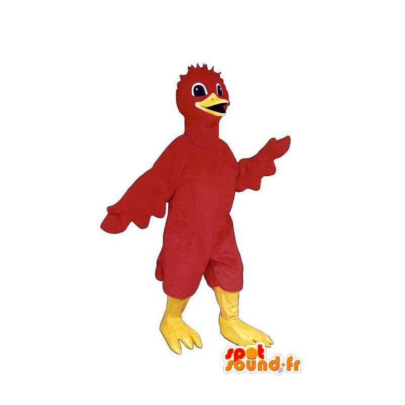 Uccello mascotte rossa. Adagiato Costume - MASFR007487 - Mascotte degli uccelli