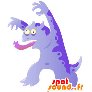 Mascote monstro roxo. mascote estrangeira - MASFR029727 - 2D / 3D mascotes