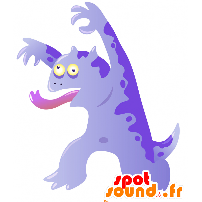 Mascote monstro roxo. mascote estrangeira - MASFR029727 - 2D / 3D mascotes