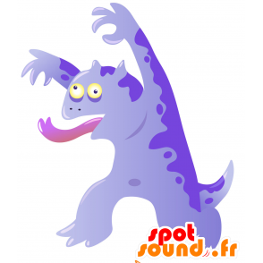 Purple monster mascot. Alien mascot - MASFR029727 - 2D / 3D mascots