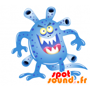Mascot gigantisk alien. Blå Monster Mascot - MASFR029728 - 2D / 3D Mascots