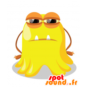 Mascotte d'alien jaune. Mascotte de monstre jaune - MASFR029735 - Mascottes 2D/3D