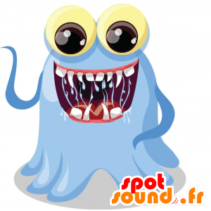 Blaue Monster Maskottchen, sehr beängstigend und lustig - MASFR029737 - 2D / 3D Maskottchen