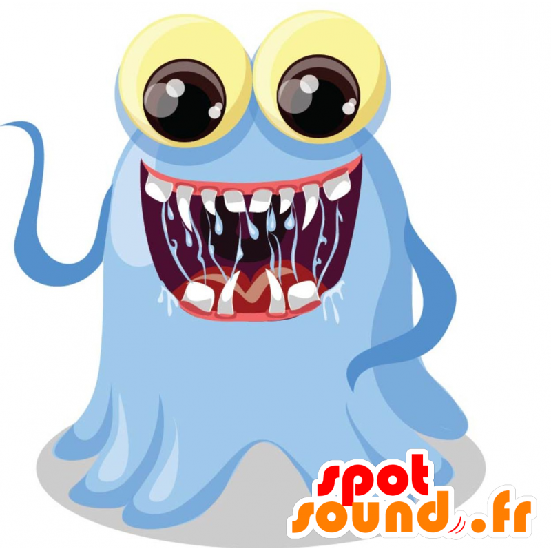 Blue monster mascot, very scary and funny - MASFR029737 - 2D / 3D mascots