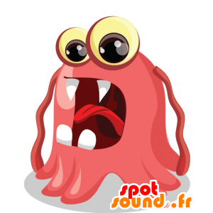 Mascot monstro vermelho, engraçado e impressionante - MASFR029738 - 2D / 3D mascotes