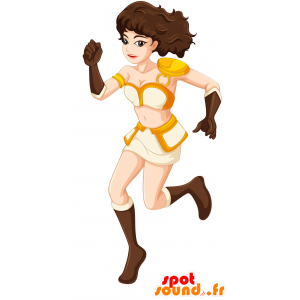 Mascotte vrouw, gekleed in superheld kledij - MASFR029743 - 2D / 3D Mascottes