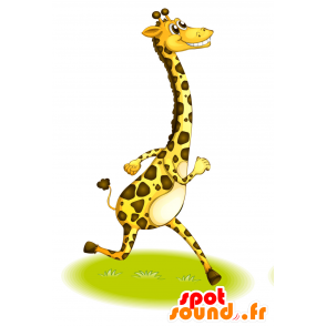 Mascot yellow and brown giraffe, very realistic - MASFR029744 - 2D / 3D mascots