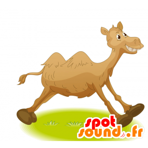 Brun kamelmaskot, kæmpe og meget succesrig - Spotsound maskot