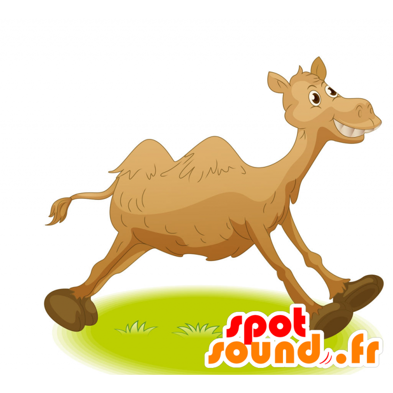Mascot ruskea kamelin, jättiläinen ja erittäin onnistunut - MASFR029748 - Mascottes 2D/3D