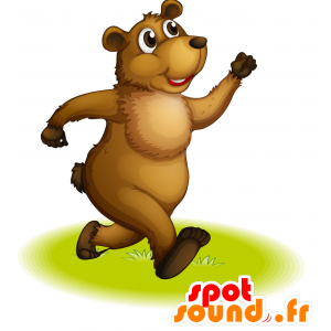 Mascotte d'ours brun, impressionnant et réaliste - MASFR029751 - Mascottes 2D/3D
