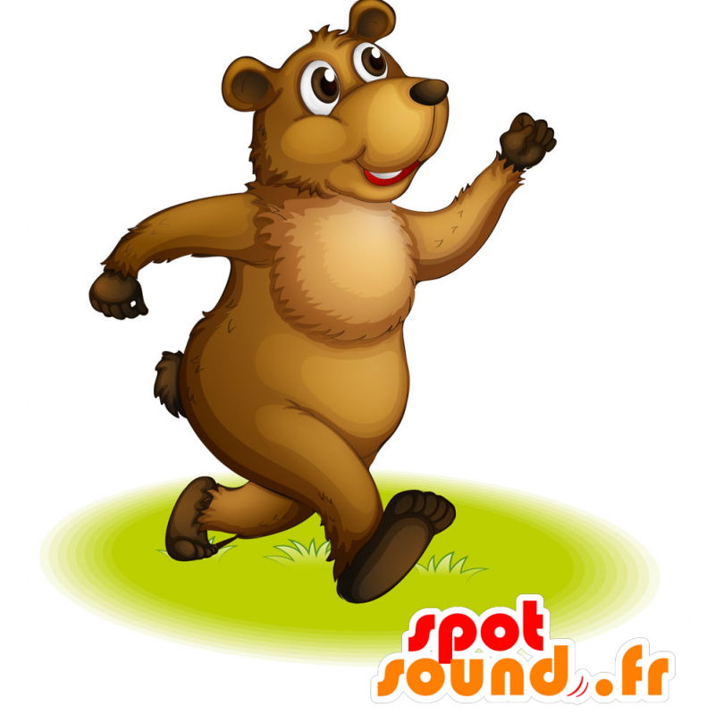 Orso bruno mascotte, imponente e realistico - MASFR029751 - Mascotte 2D / 3D