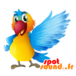 Mascot flerfarget papegøye, nydelig og realistiske - MASFR029759 - 2D / 3D Mascots