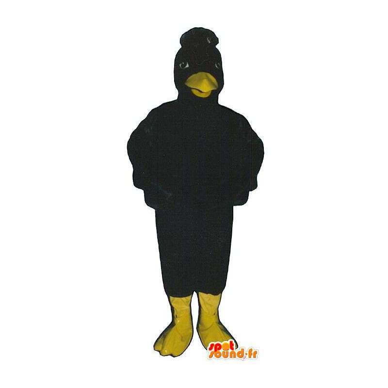 Svart och gul fågelmaskot. Robin kostym - Spotsound maskot