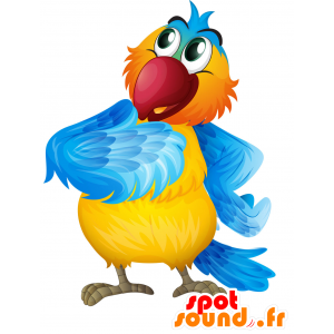 La mascota del loro bastante azul, amarillo y rojo - MASFR029763 - Mascotte 2D / 3D