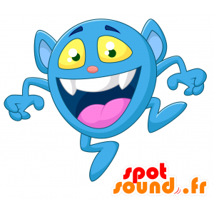 Sneeuwman mascotte, blauw monster, heel schattig - MASFR029766 - 2D / 3D Mascottes