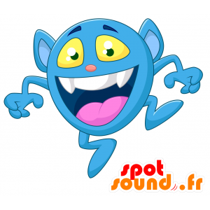 Snemand maskot, blå monster, meget sød - Spotsound maskot