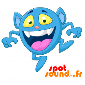 Sneeuwman mascotte, blauw monster, heel schattig - MASFR029766 - 2D / 3D Mascottes