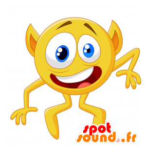 Mascotte de bonhomme jaune, rond et rigolo - MASFR029769 - Mascottes 2D/3D