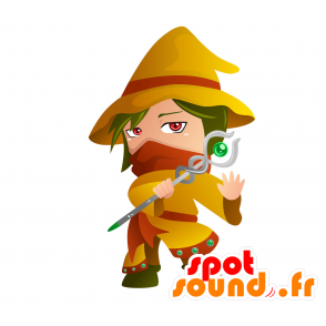 Fantastica mascotte personaggio con cappello a punta - MASFR029770 - Mascotte 2D / 3D