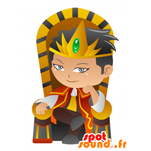 Gekroond tot koning mascotte. Prince Mascot - MASFR029773 - 2D / 3D Mascottes
