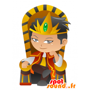 Coroado mascote rei. Príncipe Mascot - MASFR029773 - 2D / 3D mascotes