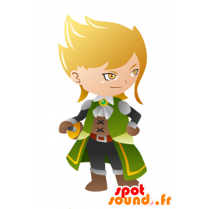 Mascot blond ridder, zeer elegant - MASFR029775 - 2D / 3D Mascottes