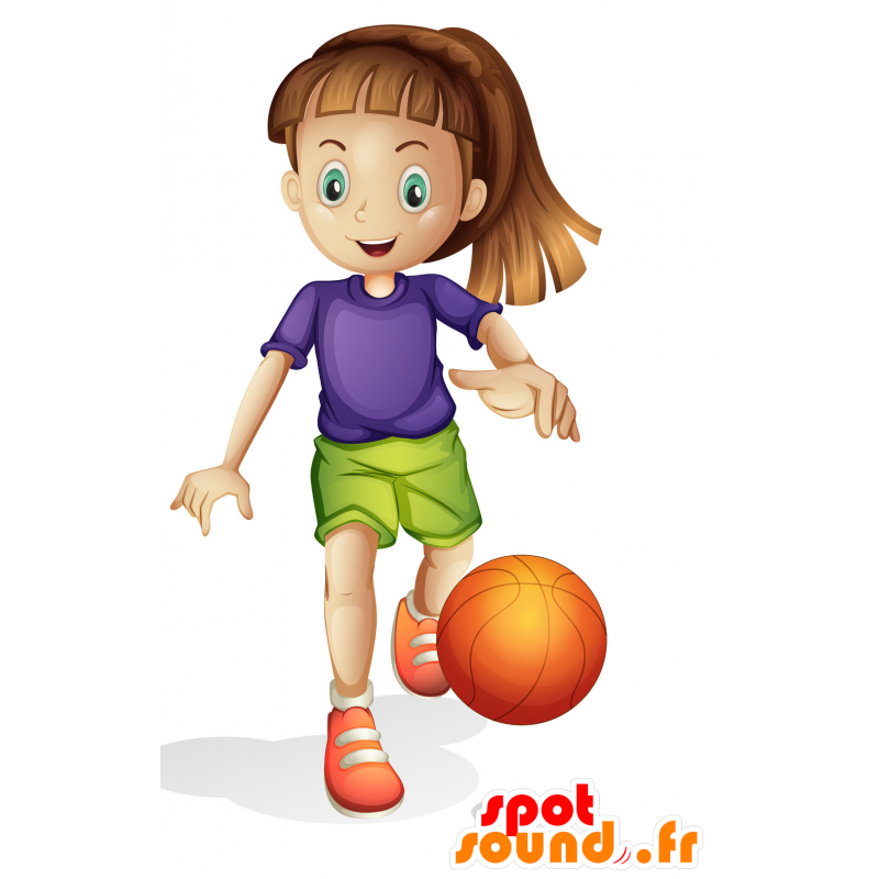 Mascotte girl with sports clothes - MASFR029776 - 2D / 3D mascots