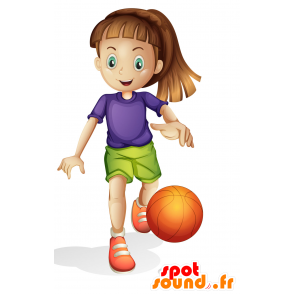 Dívka maskot se sportovním oblečení - MASFR029776 - 2D / 3D Maskoti