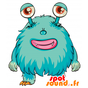Mascot big blue monster, all furry and funny - MASFR029782 - 2D / 3D mascots