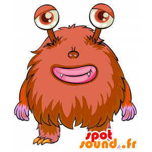 Orange monster mascot, hairy and entertaining - MASFR029785 - 2D / 3D mascots