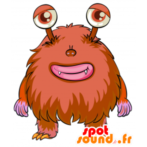 Mascotte de monstre orange, poilu et divertissant - MASFR029785 - Mascottes 2D/3D