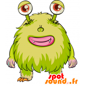 Gul alien maskot, hårete. Gul Monster Mascot - MASFR029787 - 2D / 3D Mascots