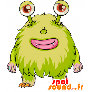 Keltainen ulkomaalainen maskotti, karvainen. Keltainen Monster Mascot - MASFR029787 - Mascottes 2D/3D