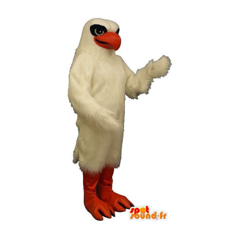 Costume bianco aquila, nero e arancio - MASFR007501 - Mascotte degli uccelli