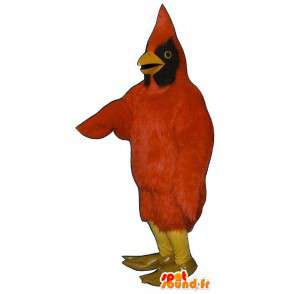 Czerwony i czarny ptak maskotka - MASFR007502 - ptaki Mascot