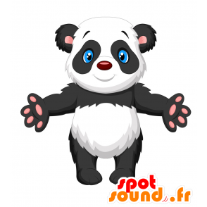 Sort og hvid panda maskot, meget vellykket og sød - Spotsound