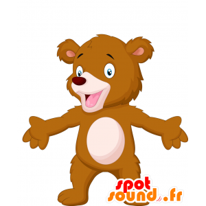 Brown-Bären-Maskottchen, haarig und sehr erfolgreich - MASFR029801 - 2D / 3D Maskottchen