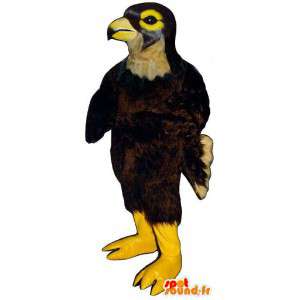 茶色と黄色の鳥のコスチューム-MASFR007503-鳥のマスコット