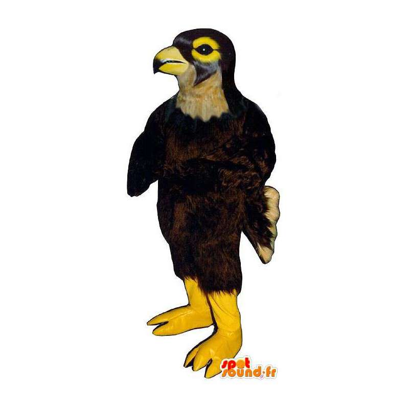 Suit di uccello marrone e giallo - MASFR007503 - Mascotte degli uccelli