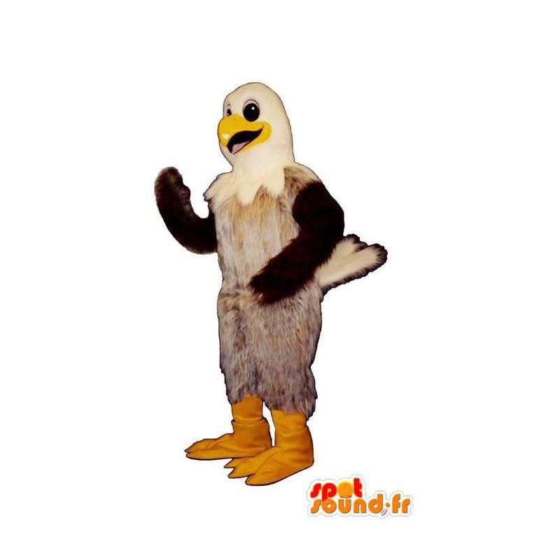 Biały i brązowy orzeł maskotki - MASFR007505 - ptaki Mascot