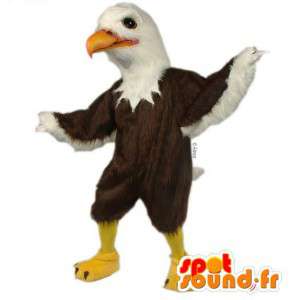 Biały i brązowy orzeł maskotki - MASFR007506 - ptaki Mascot