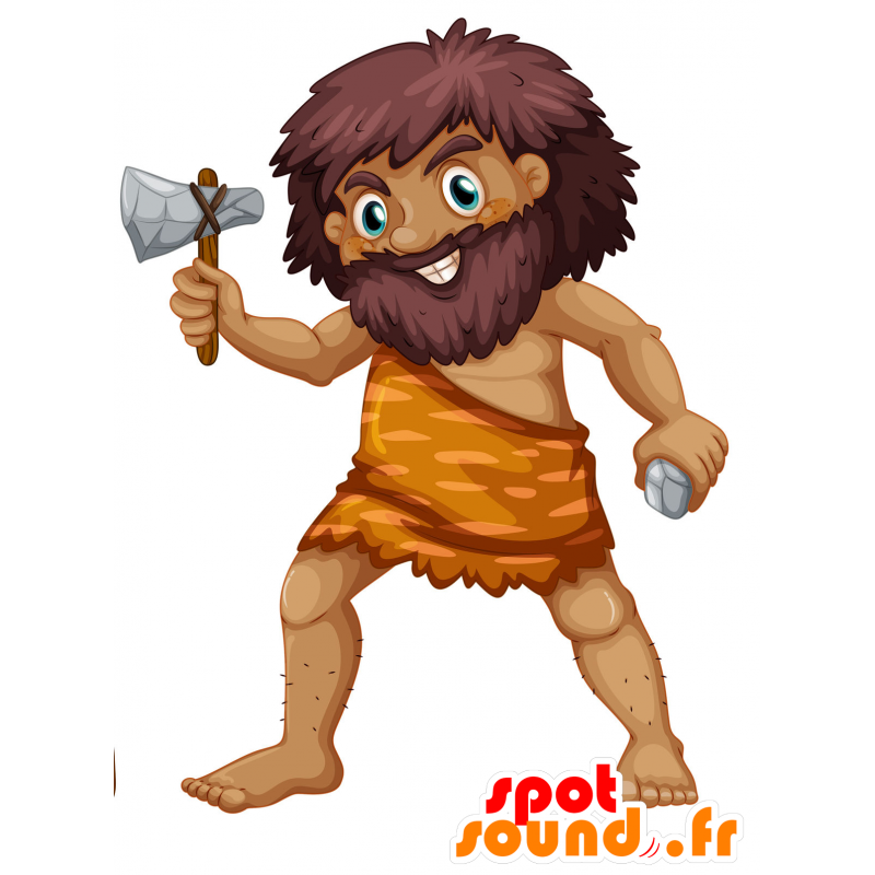 Man Maskottchen bärtigen Cro-Magnon - MASFR029825 - 2D / 3D Maskottchen