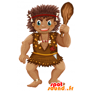 Mascot holbewoner, zeer succesvol en harige - MASFR029826 - 2D / 3D Mascottes