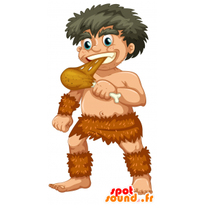 L'uomo mascotte Cro-Magnon, cavernicolo - MASFR029828 - Mascotte 2D / 3D