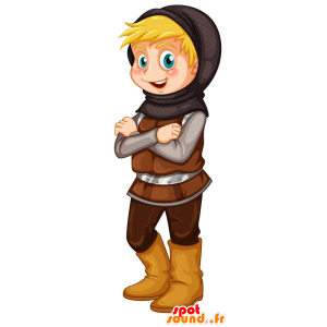 Mascot loiro cavaleiro, muito elegante - MASFR029835 - 2D / 3D mascotes