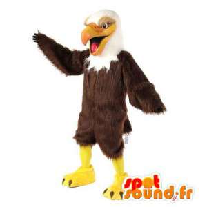 Mascot abutre castanho e branco todo peludo - MASFR007510 - aves mascote