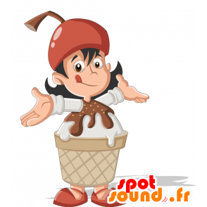 Mascot criança vestida como o gelo gigante - MASFR029841 - 2D / 3D mascotes