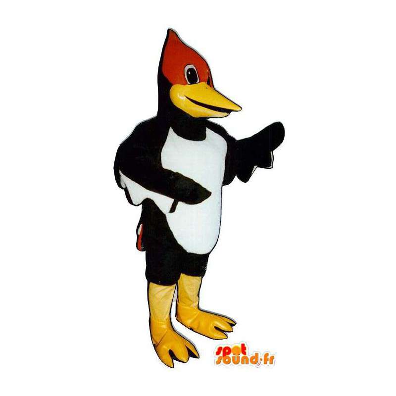 Czarno-biały ptak maskotka - MASFR007511 - ptaki Mascot