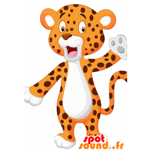 Babytijger mascotte. Tiger mascotte tricolor - MASFR029848 - 2D / 3D Mascottes